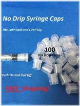 ClearCap Syringe Set - 100 Pack with Luer Lock or Slip Tip for Precise Glue Dispensing (USA Made)