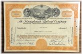 Orange Horseshoe Curve Stock Certificate