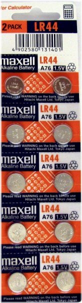 Maxell Alkaline Button Cell Batteries (10-pack)