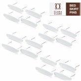 SecureHold Bed Skirt Pins - Set of 16 - Keep Your Bedskirt Neat and Tidy