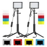 Pro-Light Duo: Adjustable LED Set with Filters and Tripod Stand