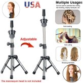 Adjustable Hair and Makeup Training Stand with Manikin Head