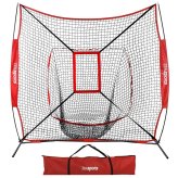 Practice Net with Carrying Bag for Baseball, Softball, and Teeball Hitting Training