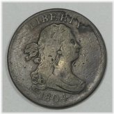 Antique 1804 Draped Bust Half Cent
