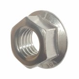 Stainless Steel Flange Nuts with Serrated Base and Anti-Vibration Lock (Pack of 50)