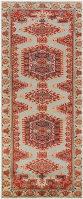 Viss Indian Hand-Knotted Runner Rug