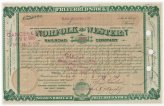 Norfolk & Western Railroad Company Stock Certificate - 1887