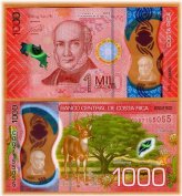 Costa Rican Polymer Banknote - 1000 Colones, C-Series (2019-2021)