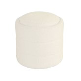 Cozy Cream Boucle Storage Pouf