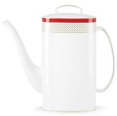 Crimson Ivory Porcelain Coffeepot