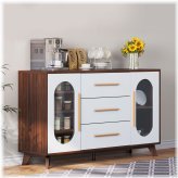 Versatile Glass-Door Storage Console