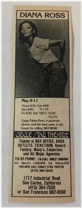 Diana Ross Tribute Event Flyer