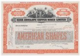 Antique Roan Antelope Copper Mines Limited Stock Certificate