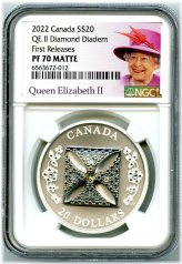 2022 Canadian Silver Crown with Queen Elizabeth Diadem in Proof NGC PF70