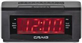 Craig LED Display Alarm Clock with AM/FM Radio