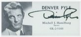 Denver Pyle Sigory Cut with JSA Authentication