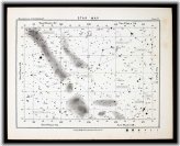 Starry Night Sky Guide: 1892 Constellation Map