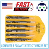 Precision Steel Tweezer Set for Anti-Static Maintenance and Repair