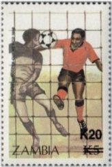 Zambian Soccer Legends Stamp