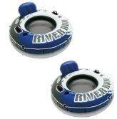 River Glide Inflatable Water Tubes (2 Pack) for Lake, Pool, and River Fun