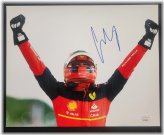 Carlos Sainz Ferrari F1 Autographed Photo with JSA Certification