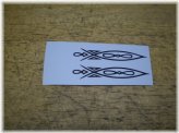 Black Scripted Fork Decal Set