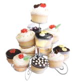 Silver Petal Cupcake Display Stand