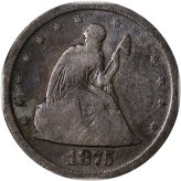 Silver Quarter Dollar of 1875 from the Executive Coin Company