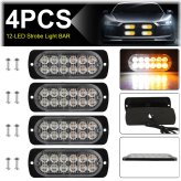 12-LED Dual Color Strobe Light for Vehicle Safety