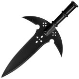 Black-Finish Spontoon Spear Head with 13" Stainless Steel Blade