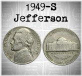1949 S Jefferson Nickel Average Circulated VG-Fine