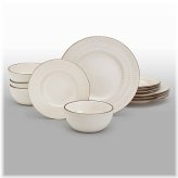White Stoneware Taylor Dinnerware Set