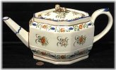 English Pearlware Teapot with Dog Finial from 1800