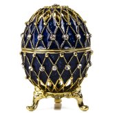 Blue Netting Trinket Box