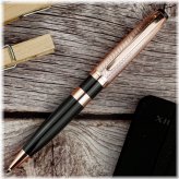 Rose Gold Cross Grid Ballpoint Pen