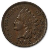 1902 Indian Head Copper Coin
