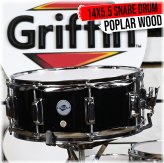 Black Poplar Snare Drum - 14"x5.5 Acoustic Percussion Set