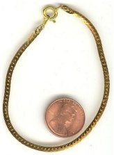 Brass Herringbone Chain Trio