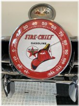 Heritage Heat Gauge: Vintage Texaco Fire Chief Gas & Oil Round Thermometer