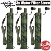 PureFlow Water Filter Straw Kit