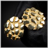 Golden Circle Stud Earrings