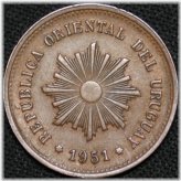 Uruguay 1951 5 Centesimos World Coin