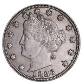 1883 Liberty V Nickel - First Year Issue