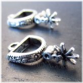 Antiqued Silver Boot Spurs Charms