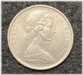 1984 Australian 5 Cents Nickel Coin featuring Queen Elizabeth II
