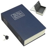 Navy Book Safe with Key Lock for Secure Home Storage