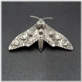 Dark Luna Moth Hair Clip