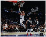 Josh Hart Knicks Layup vs. Mavericks Signed Photo