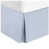 Iced Blue Pleated Bed Skirt - 14" Drop, Queen Size