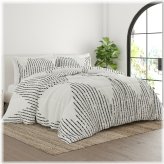 Gray Diamond Stripe Comforter Set